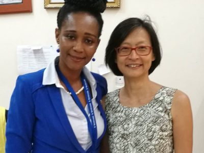 Deputy Education Minister Barbara Ayisi with The Exploratory's Founder, Dr. Connie Chow